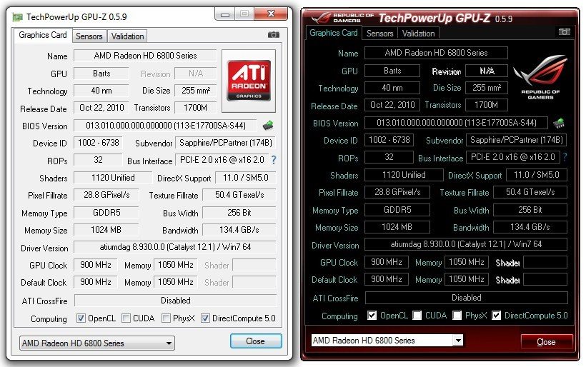 TechPowerUp update GPU-Z to version 0.5.9 |