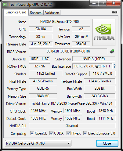 KFA2_GTX760_GPUz_OC