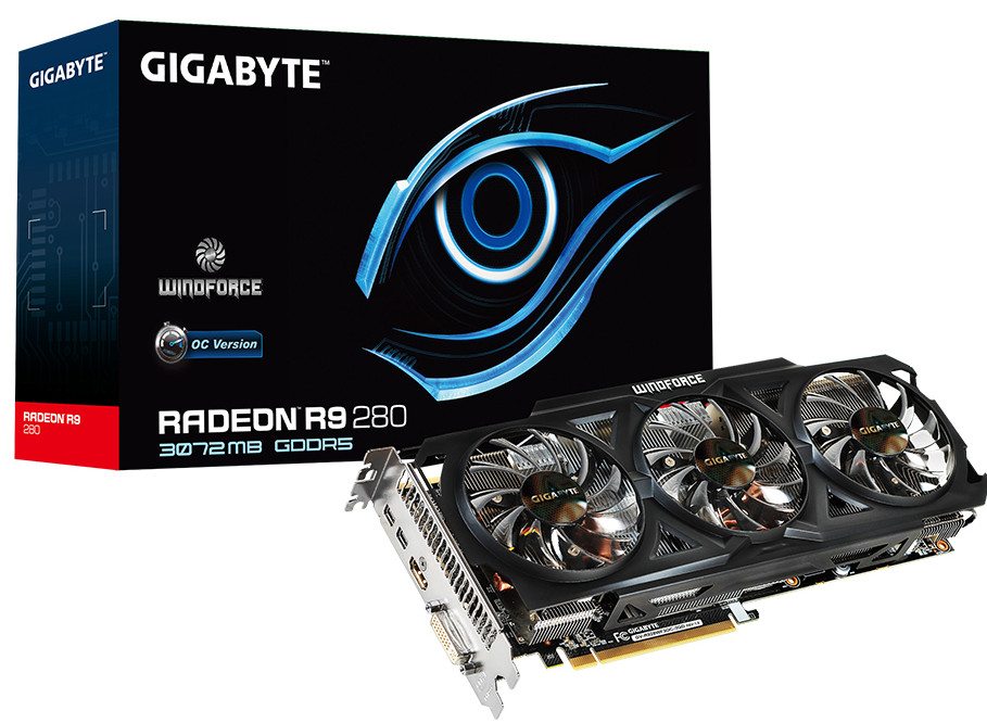 New Gigabyte Radeon R9 280 WindForce OC 