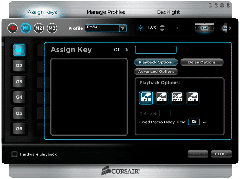 Corsair K40 Software 1