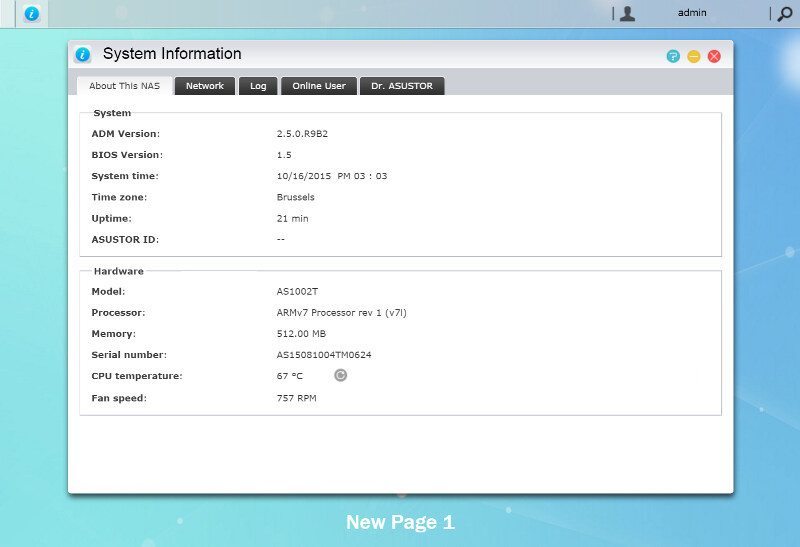 ASUSTOR_AS1002T-SSsys info 1