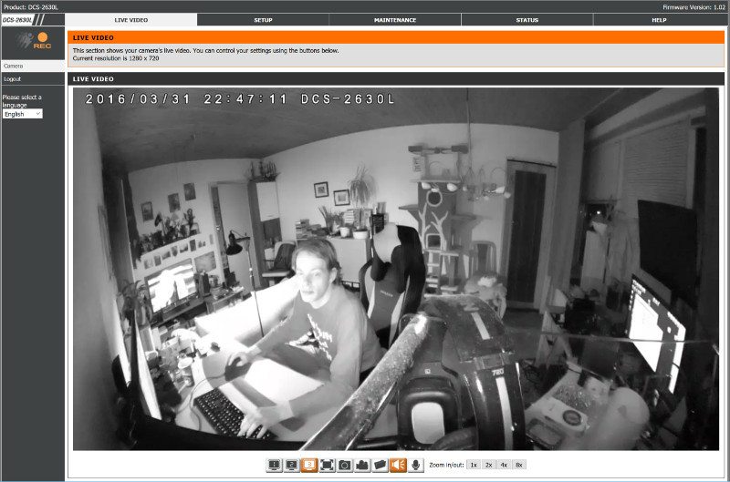 DLink_DCS-2630L-SS-GUI live view