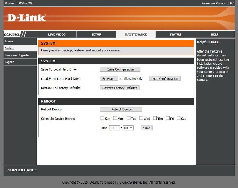 DLink_DCS-2630L-SS-GUI main 2