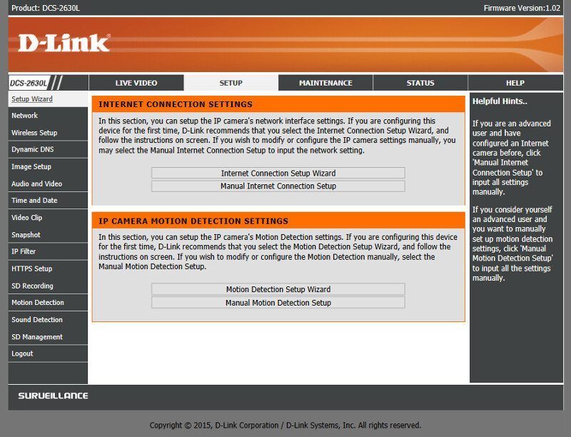 DLink_DCS-2630L-SS-GUI setup 1