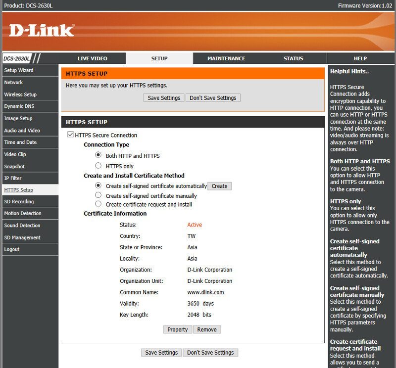 DLink_DCS-2630L-SS-GUI setup 11