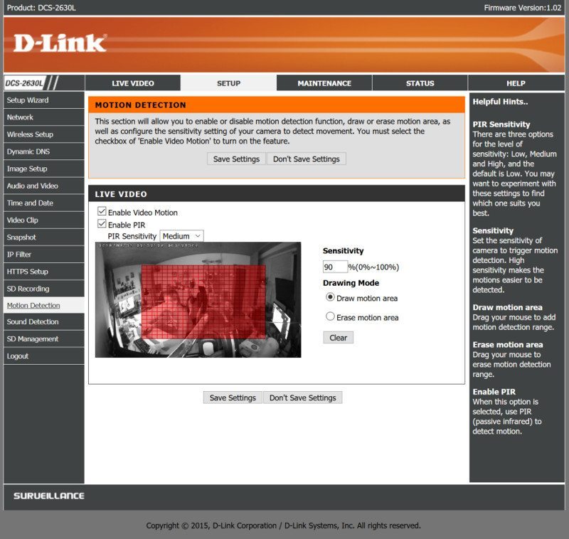 DLink_DCS-2630L-SS-motion detection fixed