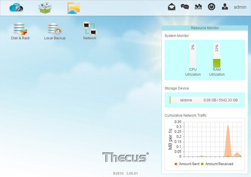 Thecus_N2810-SS-dashboard