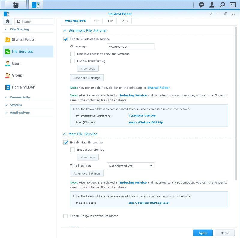 Synology_DS916p-SS-Services 1