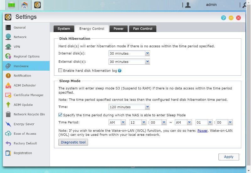 ASUSTOR_AS3102T-SS-Hardware settings 2