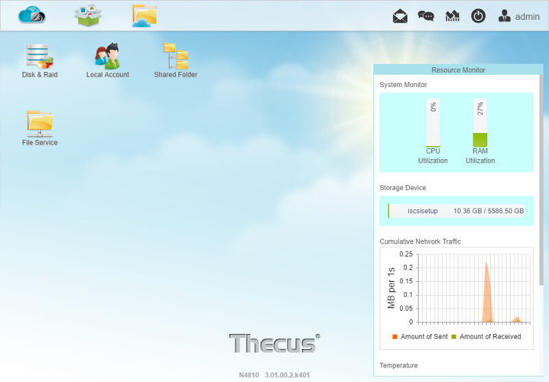 thecus-n4810-ss-dashboard