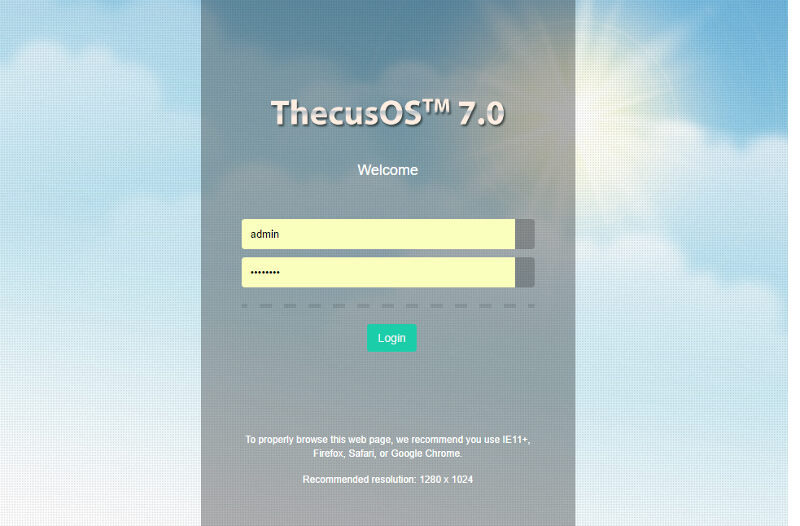 thecus-n4810-ss-login