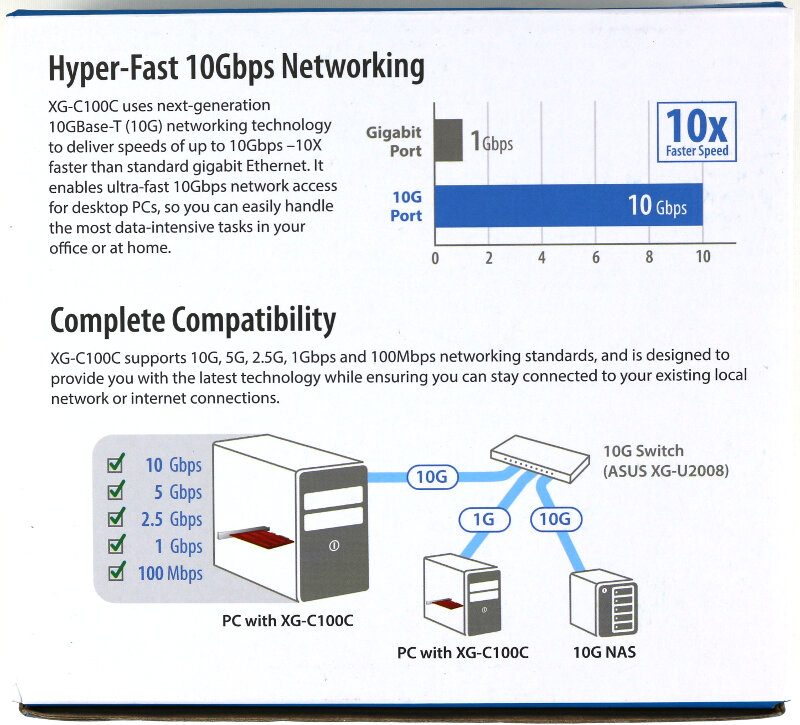 ASUS - ASUS XG-C100C - NBASE-T/10G対応ネットワークカードの+