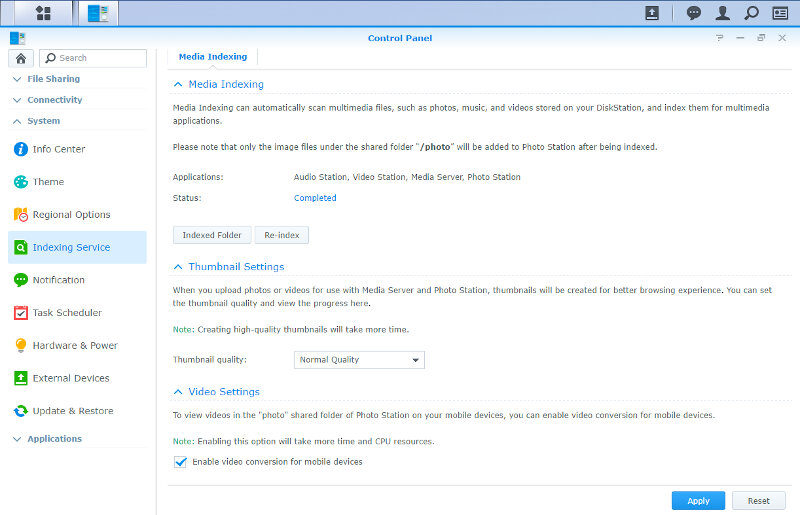 Synology DS716pII SS 00 main indexing