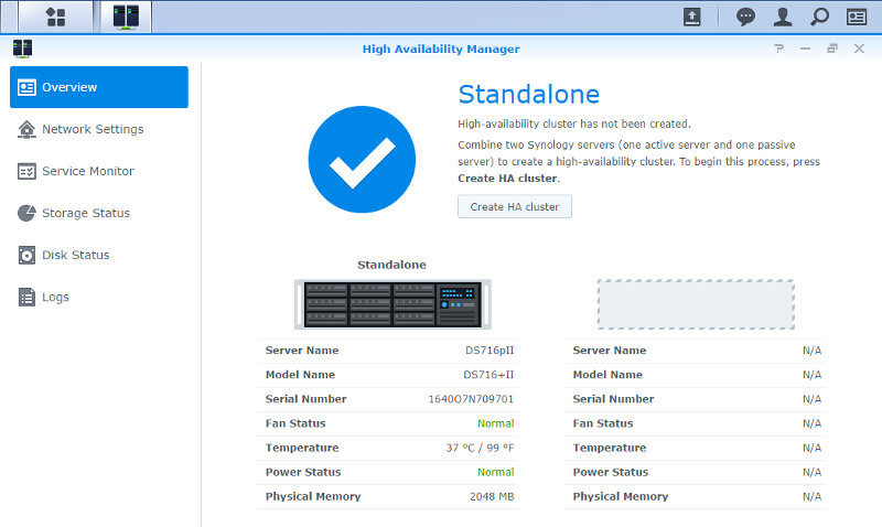 Synology DS716pII SS Business high availability server