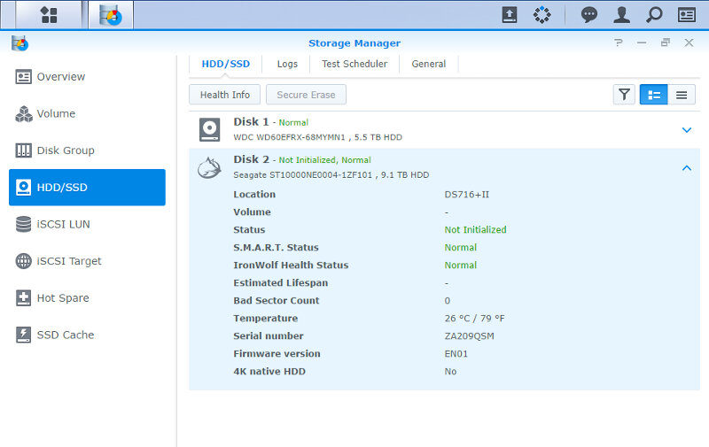 Synology DS716pII SS ironwolf 1