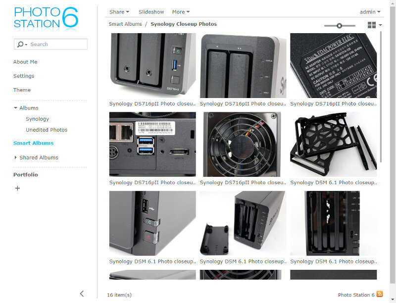 Synology DS716pII SS photo station 5