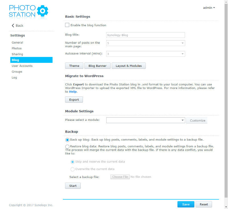 Synology DS716pII SS photo station 8