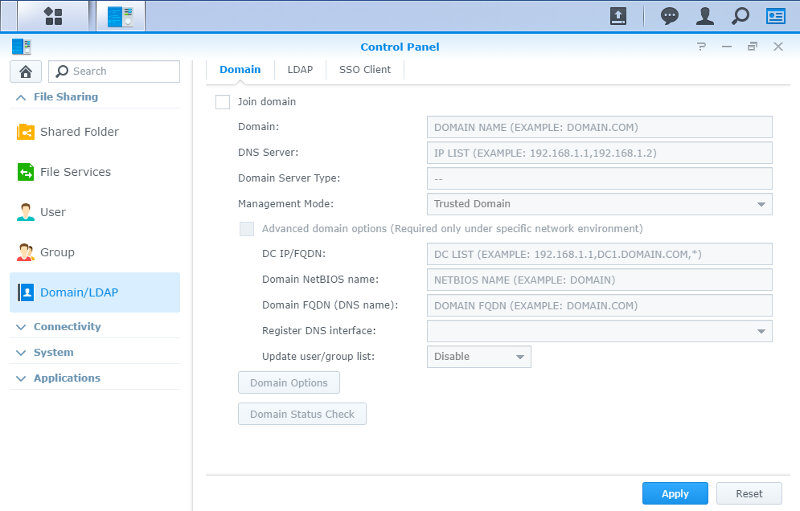 Synology DS716pII SS user ldap