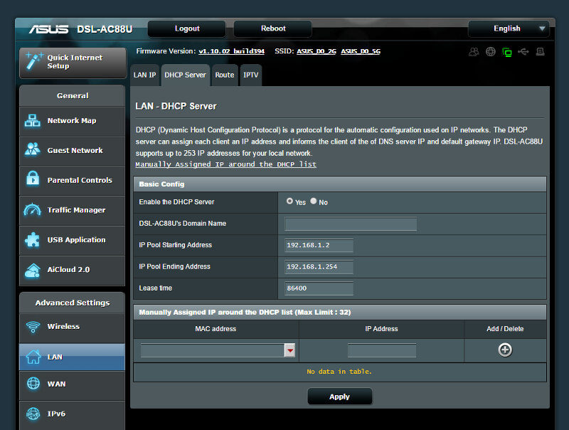 ASUS DSL-AC88U SS 02 Wired lan 2