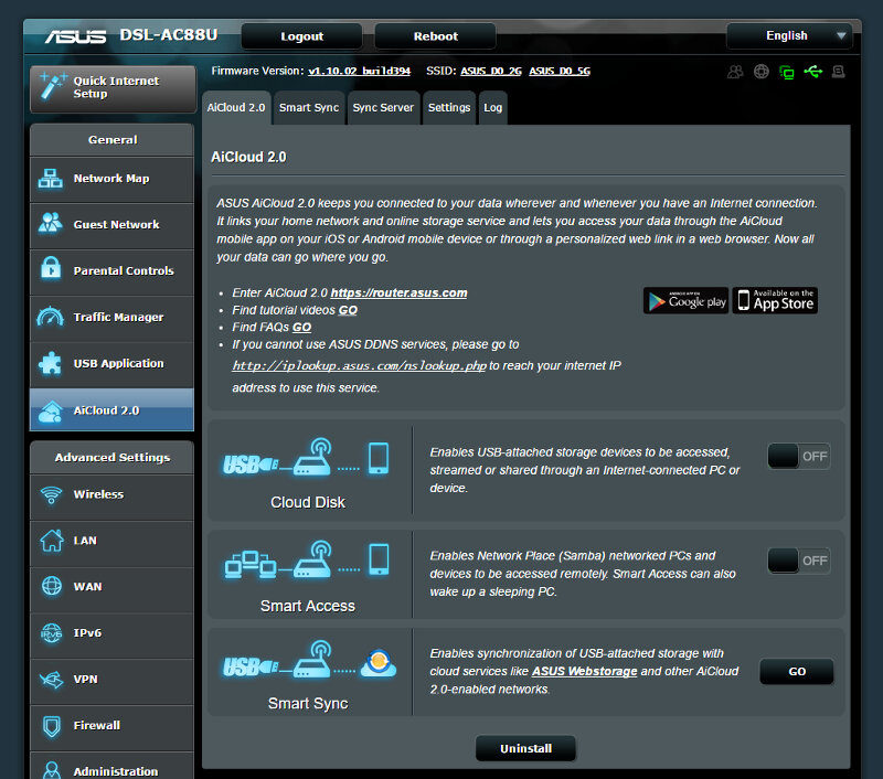 ASUS DSL-AC88U SS 03 USB Apps 10 aicloud 2