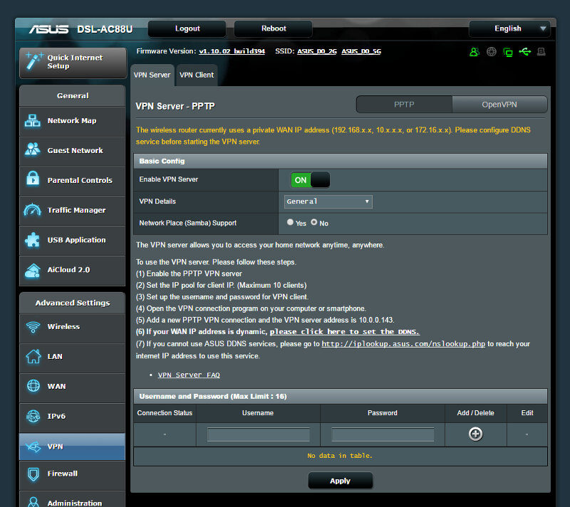ASUS DSL-AC88U SS 05 TR-VPN vpn 1