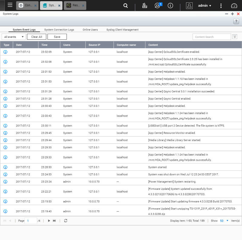 QNAP TS-231P SS 02 logging 1