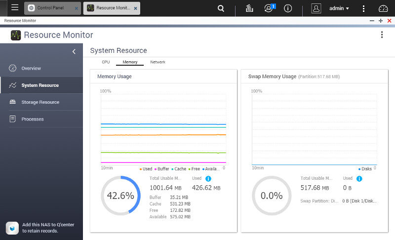 QNAP TS-231P SS 02 resource monitor 3