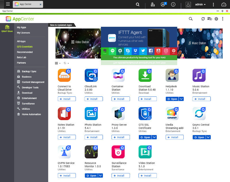 QNAP TS-231P SS 03 app centre 2
