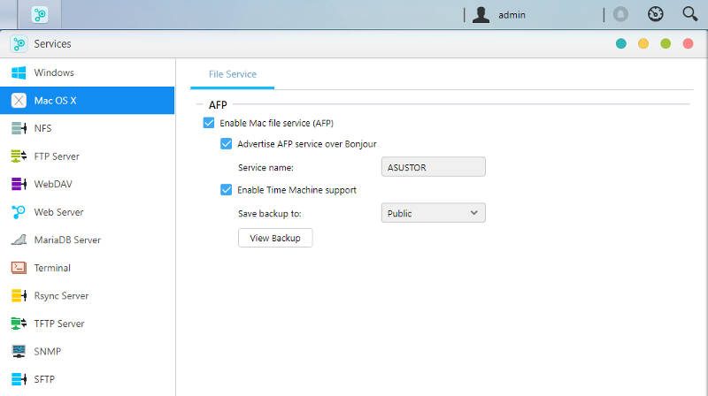 ASUSTOR ADM 3 SS 03 services 2