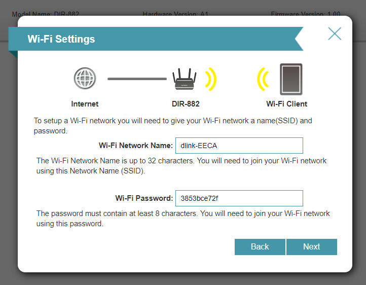 D-Link DIR-882 SS Initialisation 3