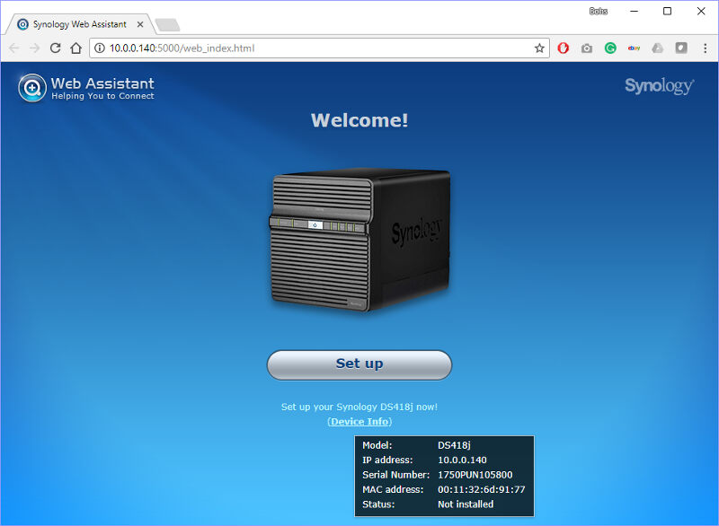 Synology DS418j SS00 Init 0