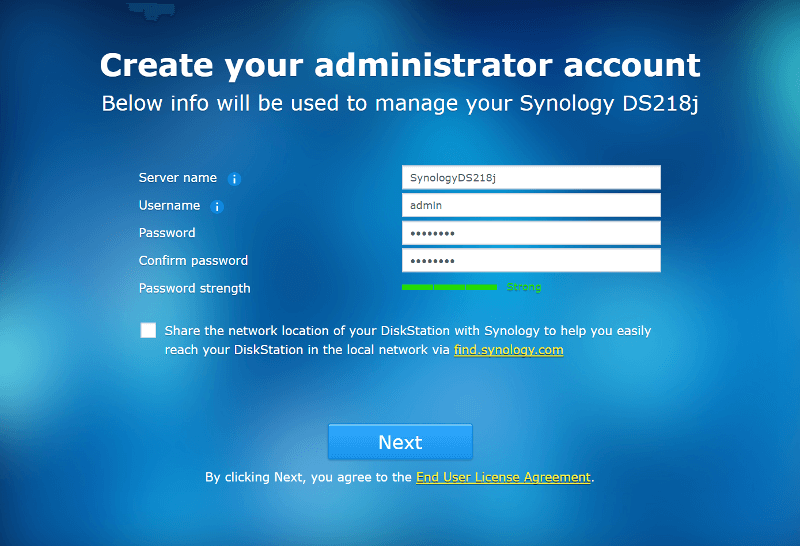 Synology DS218j SS init 4