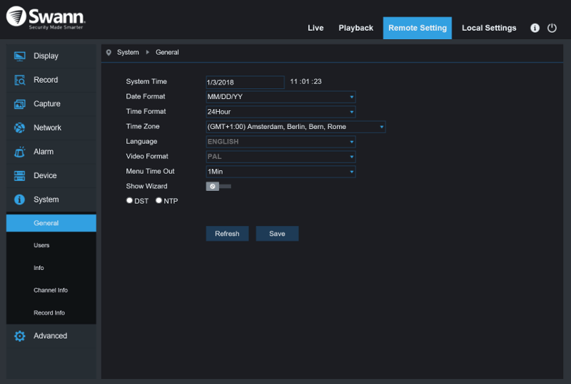 Swann SWDVK-449802 SS 2 GUI Remote Settings 17