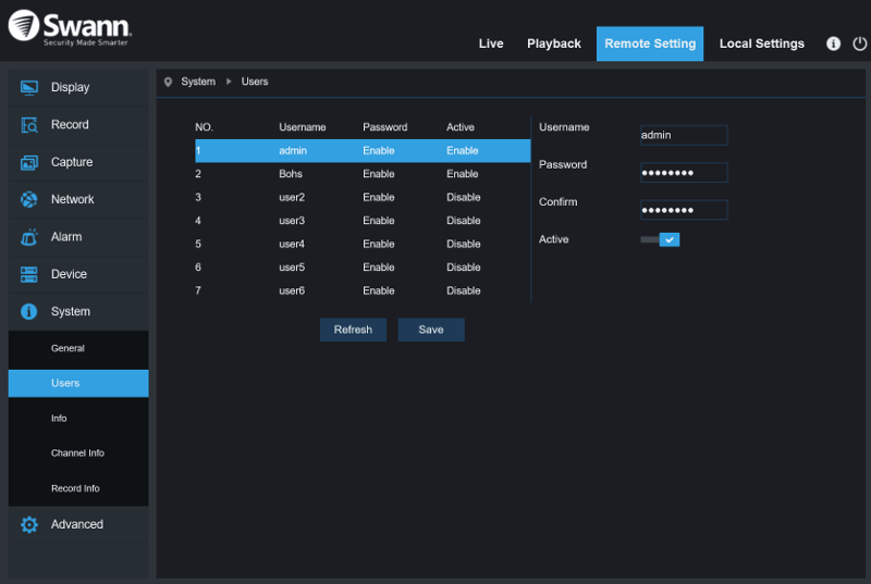 Swann SWDVK-449802 SS 2 GUI Remote Settings 18