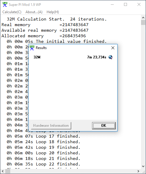 Intel Xeon W-2155 Bench SuperPi