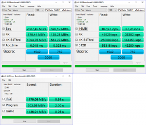 Intel Optane SSD 800p RAID BenchRAID1 asssd 0 combined 0