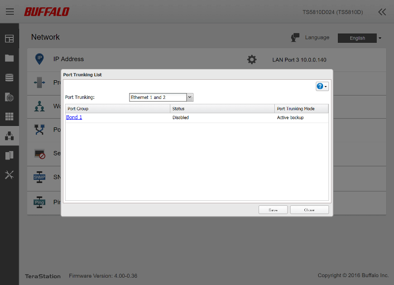 Buffalo TeraStation 5810DN SS04 Network 02 bonding