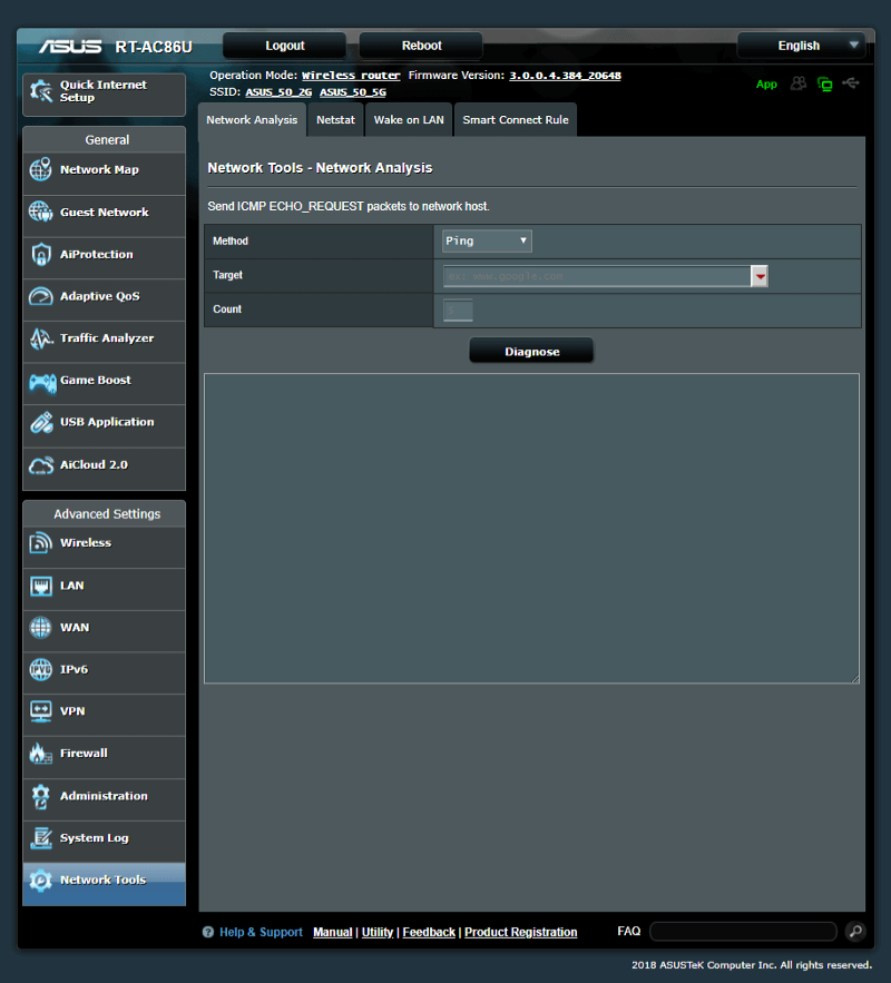 ASUS RT-AC86U AC2900 SS03 Settings 13 net tools 1