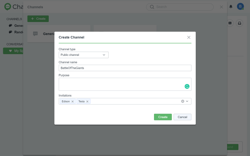 DSM 6.2 Collaboration Features SS03 Chat 02 create chat