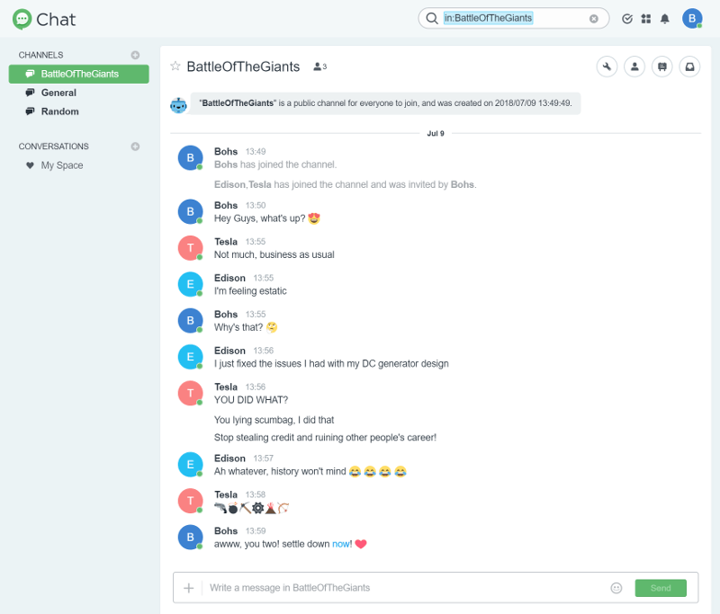 DSM 6.2 Collaboration Features SS03 Chat 04 chat