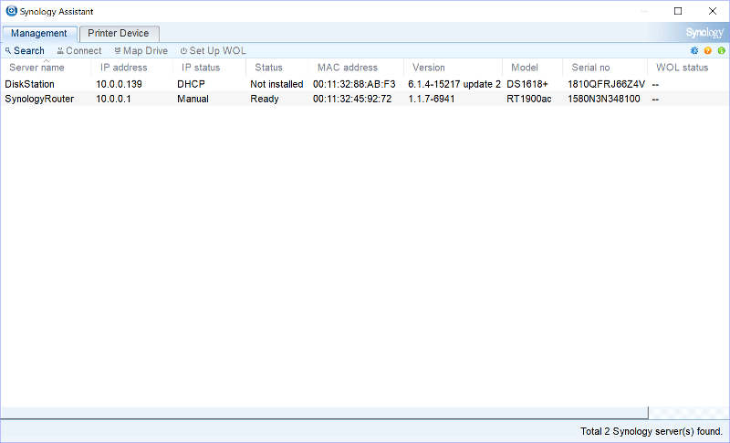 Synology DS1618p SS 00 finder