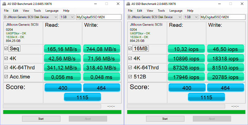 MyDigitalSSD M2X Enclosure BenchEnclosure ASSSD 0 combined