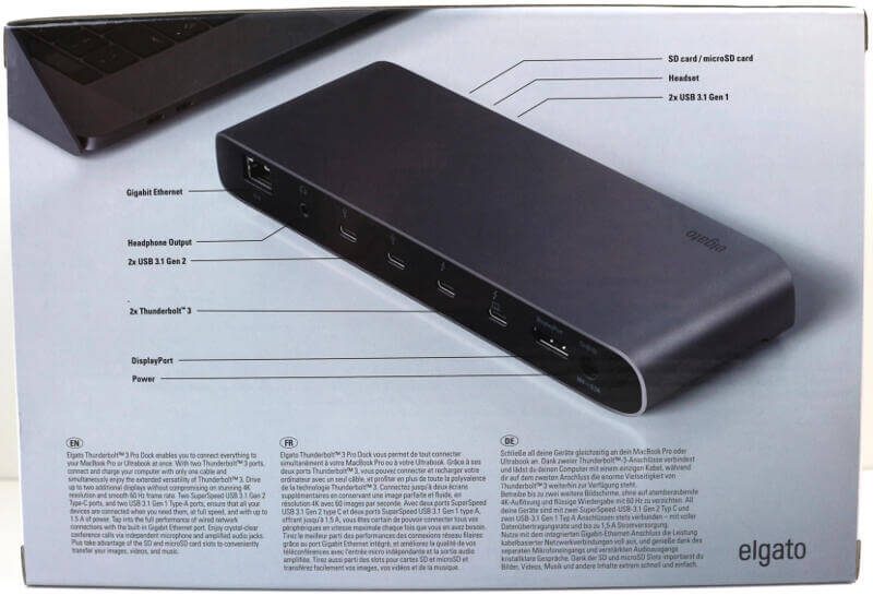 Elgato Thunderbolt 3 Pro Dock Photo box rear