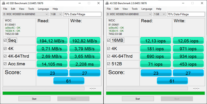 Western Digital WD RED 8TB asssd 0 combined 75