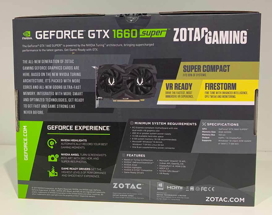 Zotac GTX 1660 SUPER TwinFan Review - eTeknix