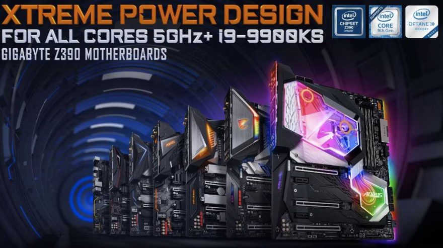 GIGABYTE Z390 Motherboards with AORUS AIO Coolers are Ready for the Intel i9-9900KS CPU