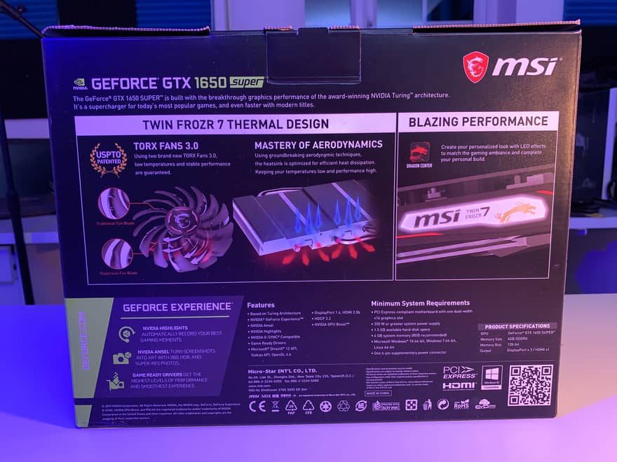 Vga msi geforce gtx 1650 super gaming x hot sale