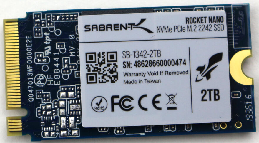  SABRENT 1TB Rocket NVMe PCIe M.2 2242 DRAM Less Low Power  Internal High Performance SSD (SB-1342-1TB) : Electronics