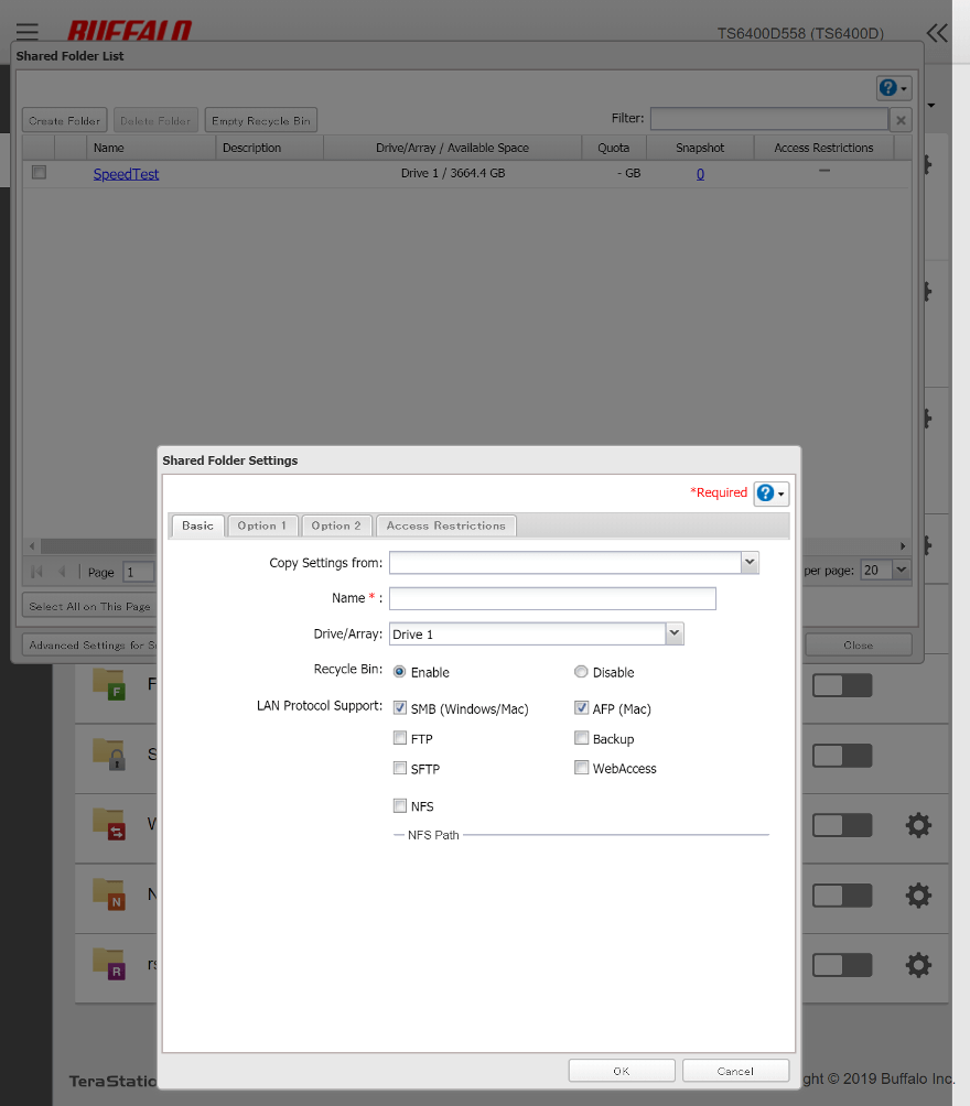 Buffalo NAS file sharing 3