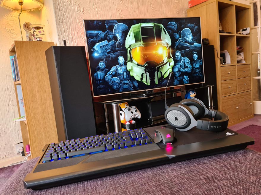 Let's Play Xbox and PC with the Same Corsair Peripherals (and Lapboard)!